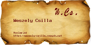 Weszely Csilla névjegykártya